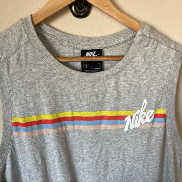 Nike NWT Grey Retro Rainbow Romper Size L - Picture 3 of 10
